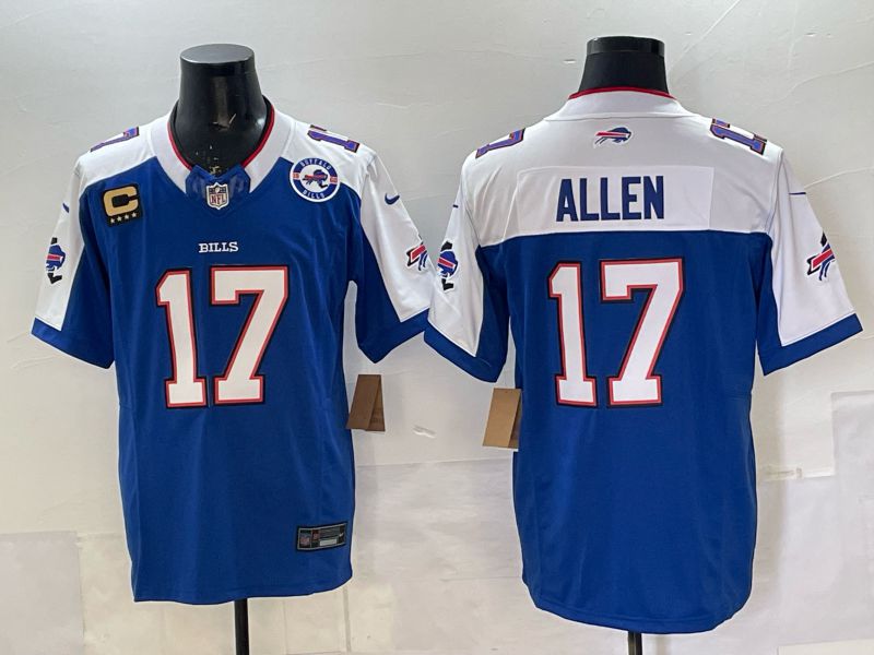 Men 2025 Nike Buffalo Bills #17 Allen Blue Limited NFL Jersey style 01